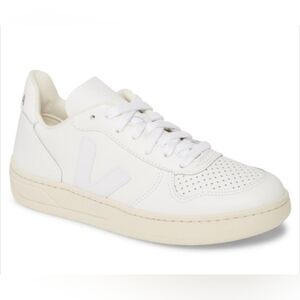 Veja V10 White Leather Women's Sneakers